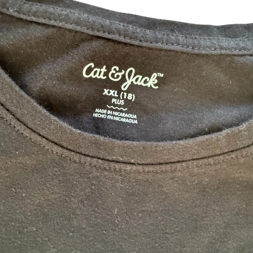 Cat & Jack long Sleeve Top Graphic Polar Bears Northern Lights Girls XXL 18